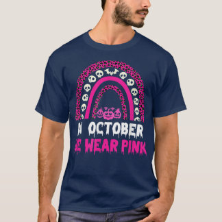 I oktober Bäror vi Rosa Breast Cancer Pumpkin Hall T Shirt
