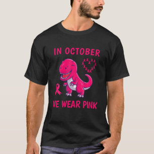 I oktober Bäror vi Rosa Breast Cancer Ribons Hear T Shirt