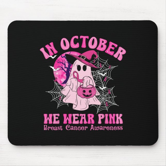 I oktober Bäror vi Rosa Breast Cancer Women Ghost Musmatta (Framsidan)