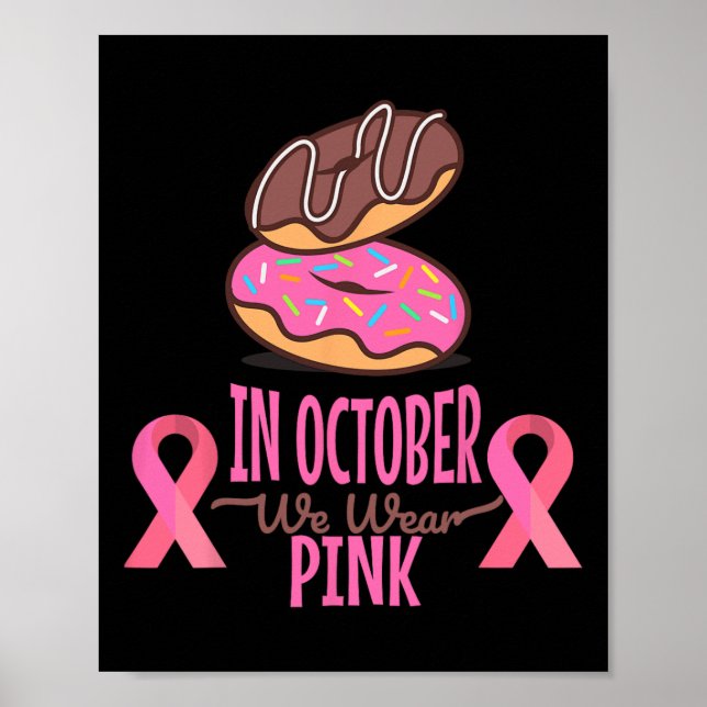 I oktober Bäror vi Rosa Bröstcancer Kvinnor i  Poster (Framsidan)
