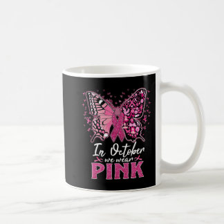 I oktober Bäror vi Rosa Butterfly Breast Cancer Aw Kaffemugg