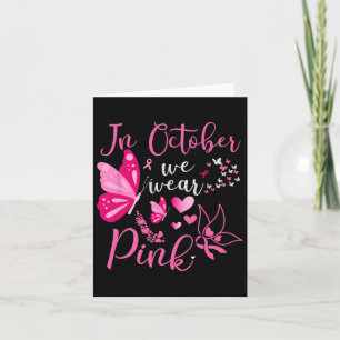 I oktober Bäror vi Rosa Butterfly Breast Cancer Aw Kort