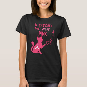 I oktober Bäror vi Rosa Cute Cat Breast Premium T Shirt