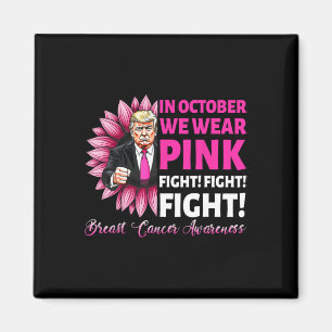 I oktober Bäror vi Rosa Fight Breast Cancer Awaren Magnet