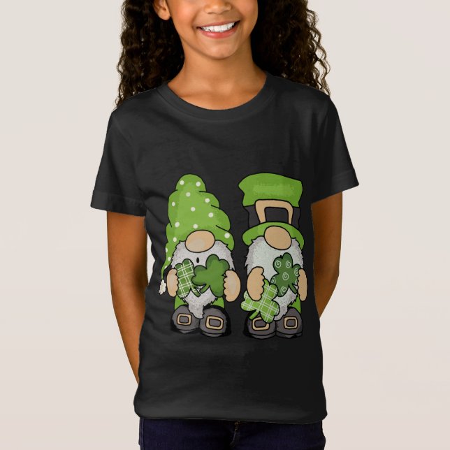 I oktober Bäror vi Rosa - Gnome Breast Cancer Awar T Shirt (Framsida)