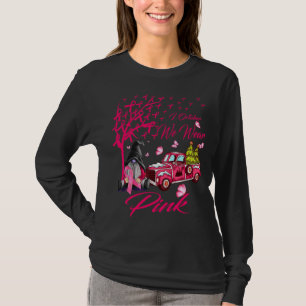 I oktober Bäror vi Rosa Gnome Lastbil Breast Cance T Shirt