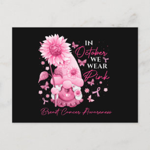 I oktober Bäror vi Rosa Gnomes Gnome Breast Cancer Vykort