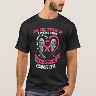 I oktober Bäror vi Rosa Goddotters bröstcancer T Shirt