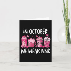 I oktober Bäror vi Rosa Halloween bröstcancer Aw Kort