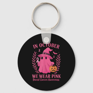 I oktober Bäror vi Rosa Halloween bröstcancer Aw Nyckelring
