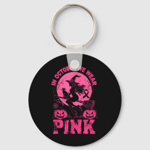 I oktober Bäror vi Rosa Halloween bröstcancer Aw Nyckelring