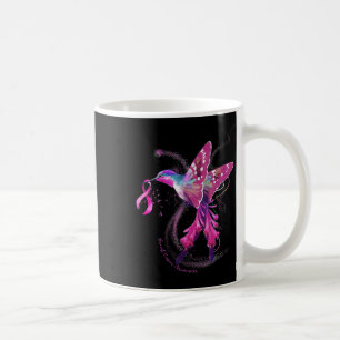 I oktober Bäror vi Rosa Hummingbird Breast Cancer Kaffemugg