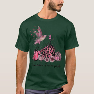 I oktober Bäror vi Rosa Hummingbird Breast Cancer T Shirt