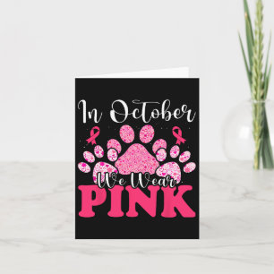I oktober Bäror vi Rosa Hund Cat Tass bröstcancer Kort