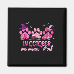 I oktober Bäror vi Rosa Hund Cat Tass bröstcancer Magnet