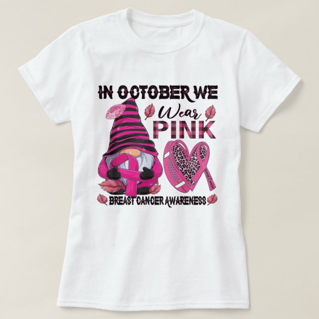 I oktober Bäror vi Rosa och tittar på fotbollsbrös T Shirt (Design framsida)