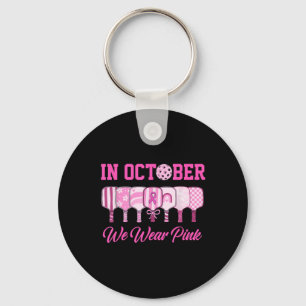 I oktober Bäror vi Rosa Pickleball Breast Cancer A Nyckelring
