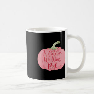 I oktober Bäror vi Rosa Pumpkin Breast Cancer Awar Kaffemugg
