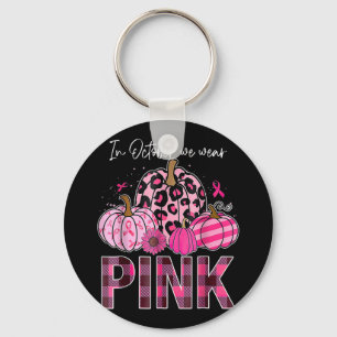 I oktober Bäror vi Rosa Pumpkin Breast Cancer Awar Nyckelring