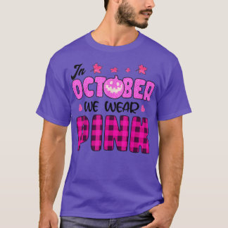 I oktober Bäror vi Rosa Pumpkin Breast Cancer Hall T Shirt