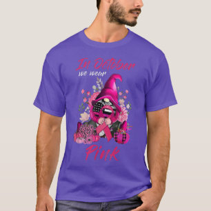 I oktober Bäror vi Rosa Pumpkin Breast Cancer Hall T Shirt