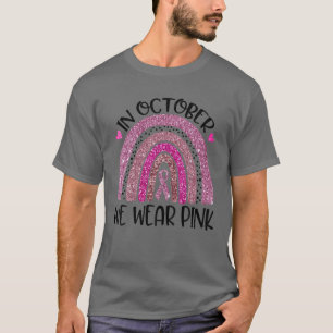 I oktober Bäror vi Rosa Rainbow Breast Cancwar Awa T Shirt