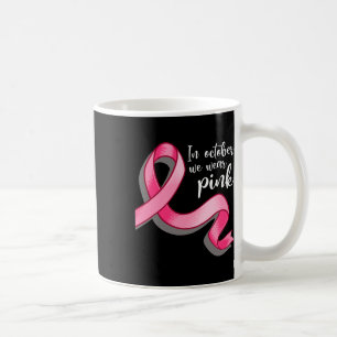 I oktober Bäror vi Rosa Ribbon Breast Cancer Medve Kaffemugg