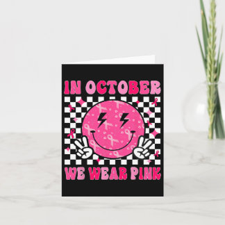 I oktober Bäror vi Rosa Ribbon Breast Cancer Medve Kort