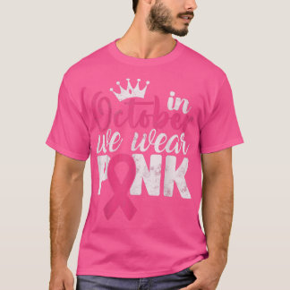 I oktober Bäror vi Rosa Ribbon Breast Cancer Medve T Shirt