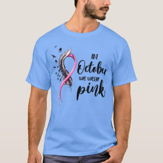 I oktober Bäror vi Rosa Ribbon Breast Cancer Medve T Shirt