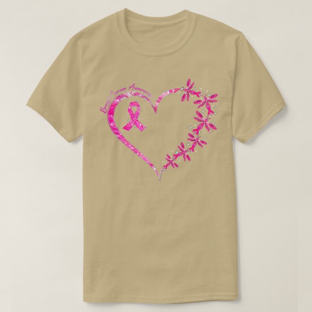 I oktober Bäror vi Rosa Ribbon Breast Cancer Medve T Shirt (Design framsida)