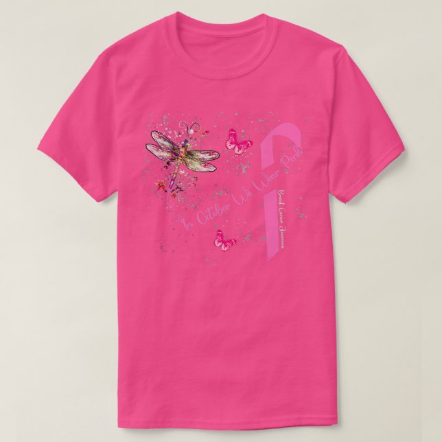 I oktober Bäror vi Rosa Ribbon Breast Cancer Medve T Shirt (Design framsida)