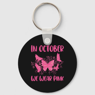 I oktober Bäror vi Rosa Roligt Butterfly Graphics Nyckelring