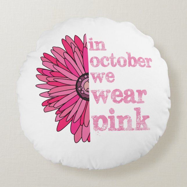 I oktober Bäror vi Rosa Rund Kudde (Framsidan)