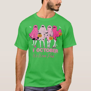 I oktober Bäror vi Rosa scoky Ghoul Breast Cancer T Shirt