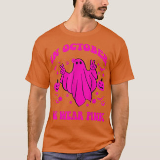 I oktober Bäror vi Rosa scoky Ghoul Breast Cancer T Shirt