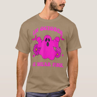 I oktober Bäror vi Rosa scoky Ghoul Breast Cancer T Shirt