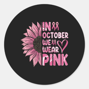 I oktober Bäror vi Rosa Solrosband Band Ca Runt Klistermärke