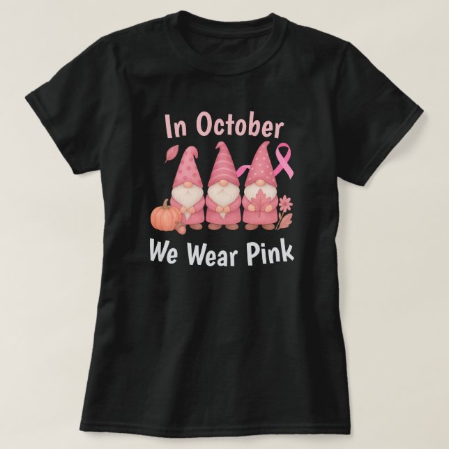I oktober Bäror vi Rosa T Shirt (Design framsida)