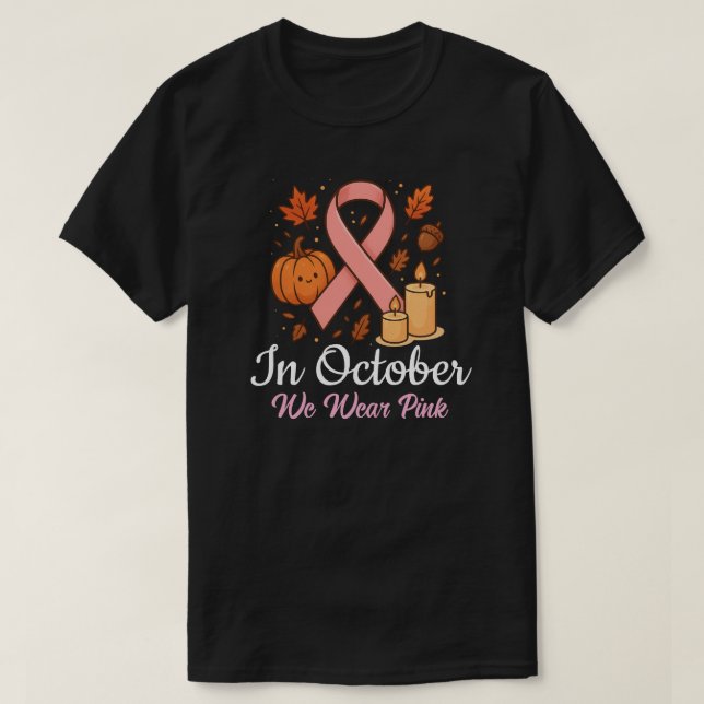 I oktober Bäror vi Rosa T Shirt (Design framsida)