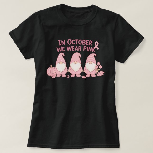 I oktober Bäror vi Rosa T Shirt (Design framsida)