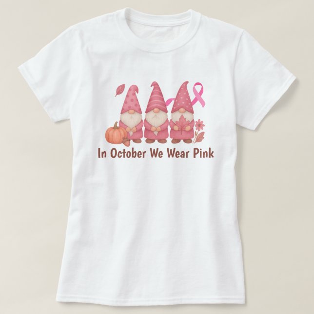 I oktober Bäror vi Rosa T Shirt (Design framsida)