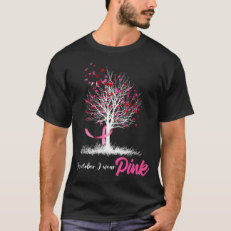 I oktober Bäror vi Rosa Träd Breast Cancer T Shirt