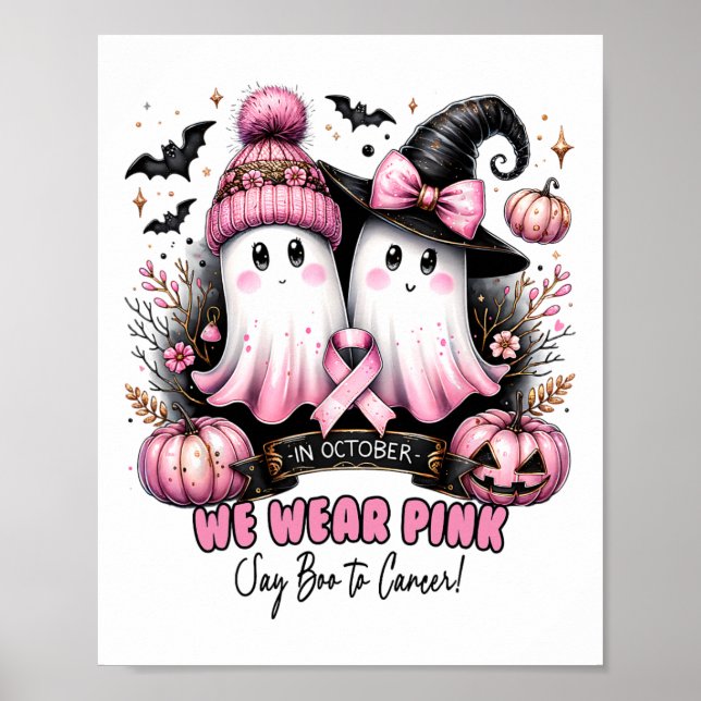 I oktober hade vi Bära Rosa Breast Cancer Awarenes Poster (Framsidan)