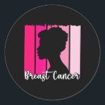 I oktober månad bröts Rosa Black Afro Women Ca Runt Klistermärke<br><div class="desc">I oktober Bäror vi Rosa Black Afro Women Breast Cancer</div>