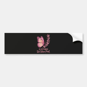 I oktober Rosa Bröst Fjäril Bildekal
