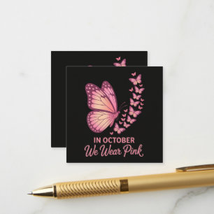 I oktober Rosa Bröst Fjäril Tilläggskort