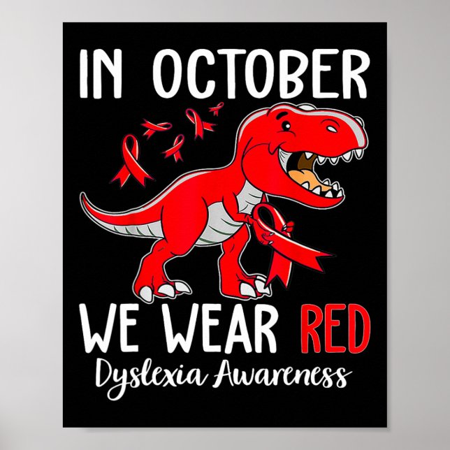 I oktober var Bäran Red Dyslexia Awareness Month D Poster (Framsidan)