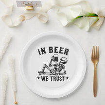 I öl tro vi på avkylande skelett Beer Pong