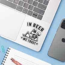 I öl tro vi på avkylande skelett Beer Pong